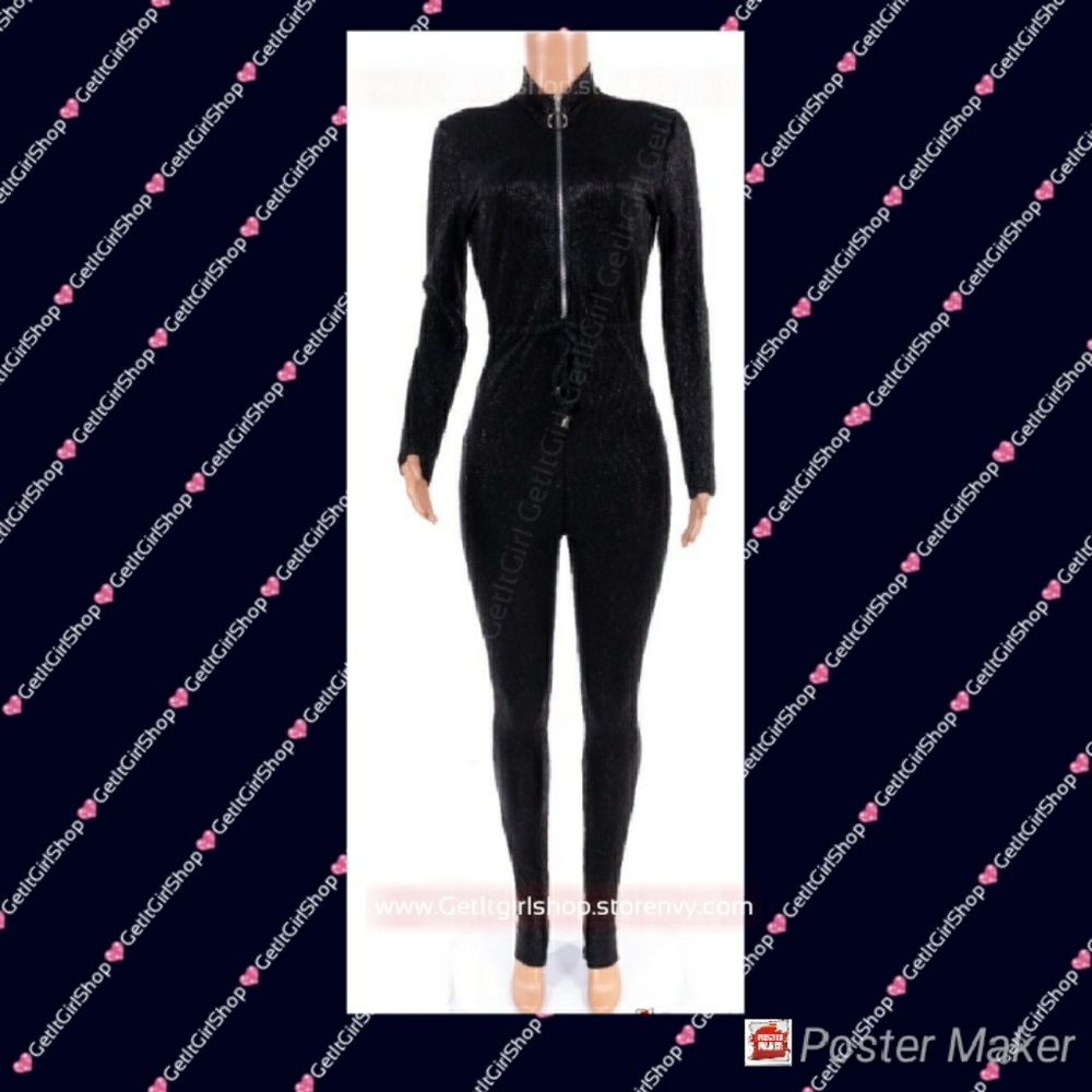 Shimmery One Piece Black Jumper